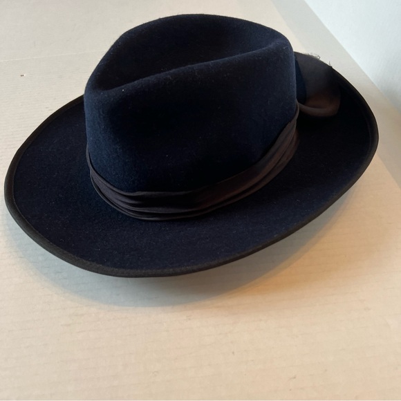 Freya x Veronica Beard S/M Hat Navy Blue Wool - Picture 2 of 12